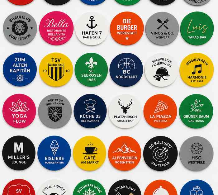 Individuelle Marken mit Logos für Gastronomie und Vereine