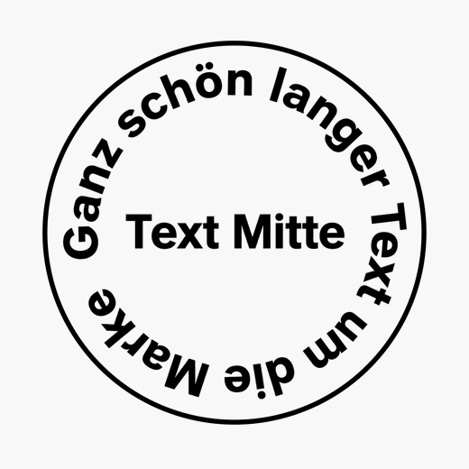 Text umlaufend und mittig