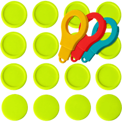 Randmarken in Neon-Gelb mit drei Chiphaltern