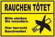 Rauchen verboten #Schild -84#- Rauchen ttet