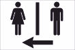 WC / Toiletten #Schild -120#- WC links